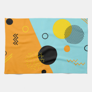 Memphis, hipster, trendy, cool illustration art kitchen towel