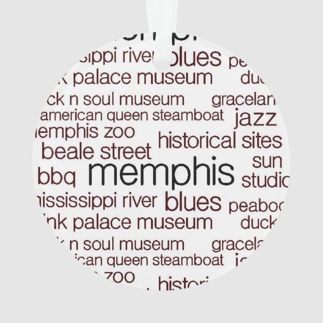 Memphis in Brown Ornament (Back)