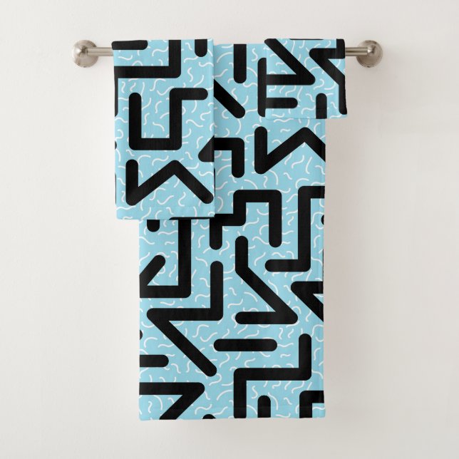 Memphis Labyrinth Bath Towel Set (Insitu)