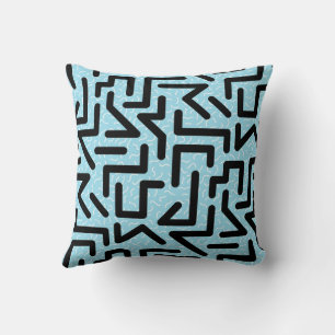 Memphis Labyrinth Throw Pillow