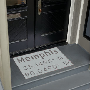 Memphis Latitude Longitude Doormat