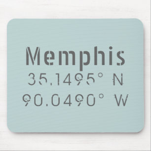 Memphis Latitude Longitude Mouse Pad