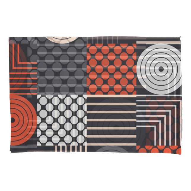 Memphis Magic: Geometric Banner Fun Pillowcase (Front)