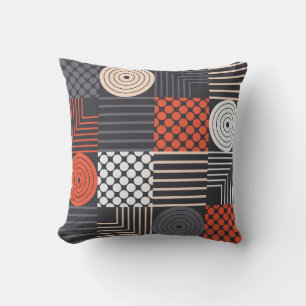 Memphis Magic: Geometric Banner Fun Throw Pillow