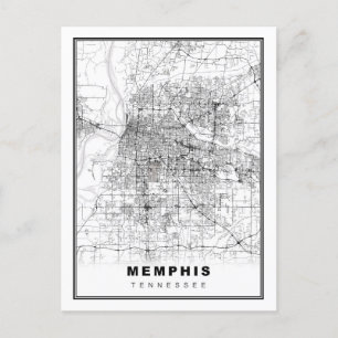 Memphis Map Postcard
