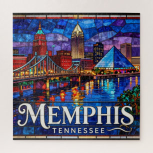Memphis Mississippi River Cityscape 🎸 Jigsaw Puzzle