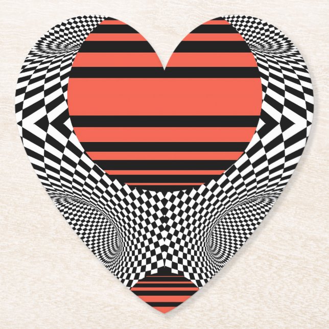 Memphis OpArt Paper Coaster (Front)