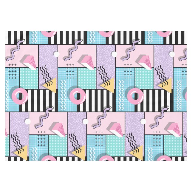 Memphis Party Tablecloth (Front (Horizontal))