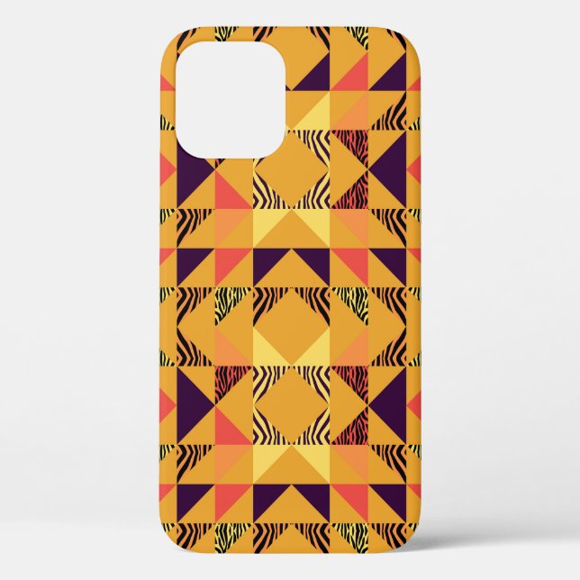 Memphis Pastel Triangle Abstract Pattern. Case-Mate iPhone Case (Back)