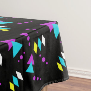 Memphis Pattern, Geometric Shapes, Pop Art, Custom Tablecloth