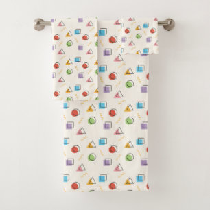 Memphis Pattern towel set