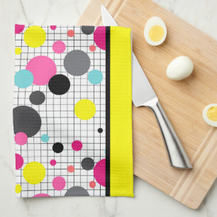 Memphis polka dots  kitchen towel