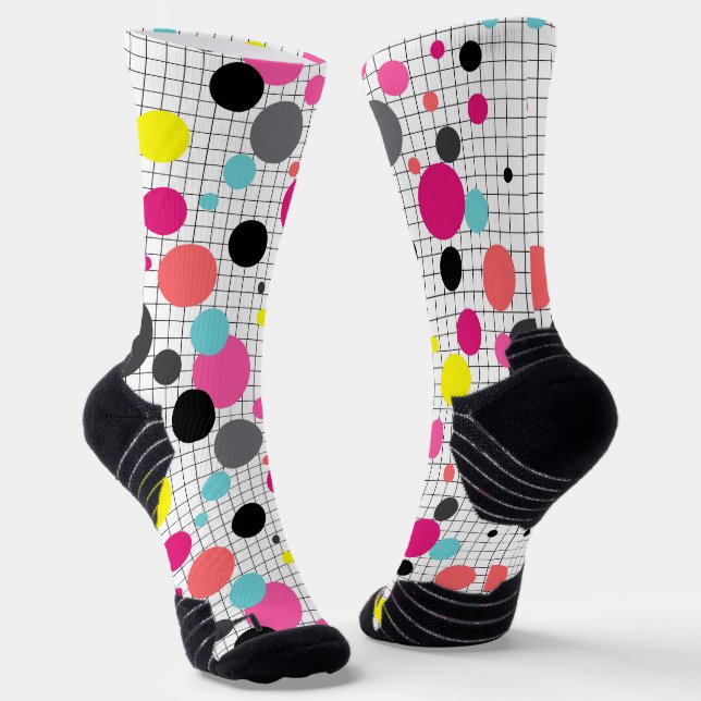 Memphis polka dots socks (Angled)