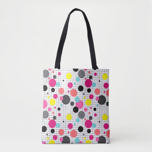 Memphis polka dots tote bag (Front)