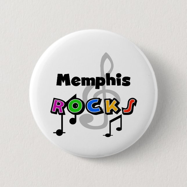 Memphis Rocks 2 Inch Round Button (Front)