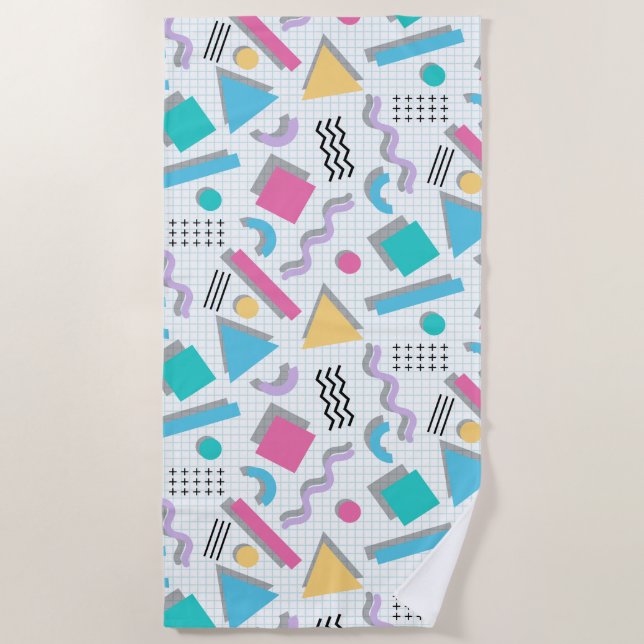 Memphis Shapes Beach Towel (Front)