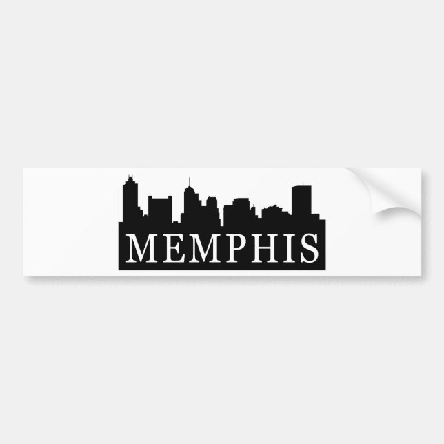 Memphis Skyline Bumper Sticker (Front)