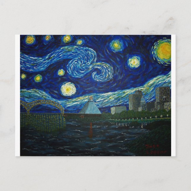 "Memphis Starry Night" by Jack Lepper Postcard (Front)