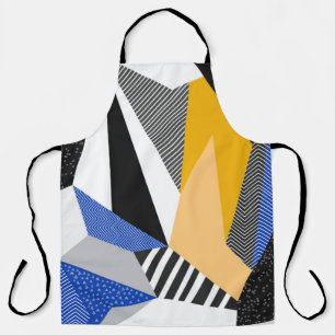Memphis Style: Creative Geometric Collage. Apron