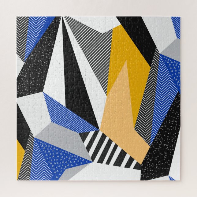 Memphis Style: Creative Geometric Collage. Jigsaw Puzzle (Vertical)