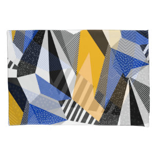 Memphis Style: Creative Geometric Collage. Pillowcase