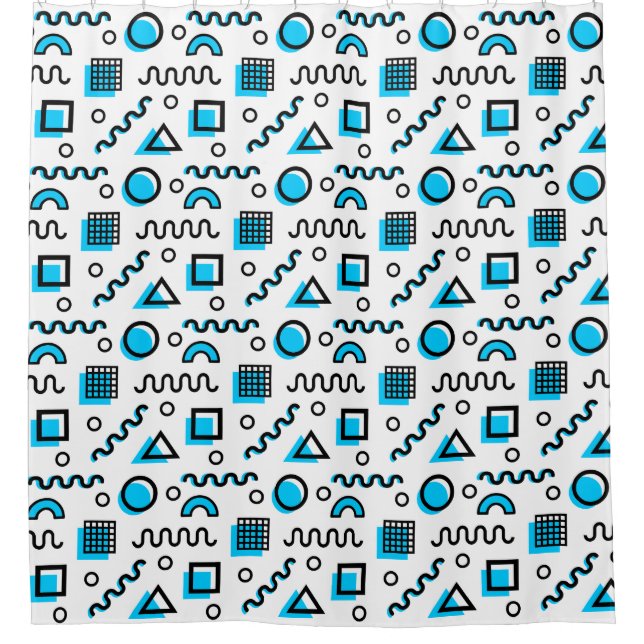 Memphis Style Geometric Pattern 110719 - Sky Blue (Front)