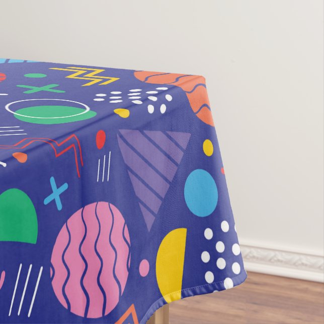 Memphis style pattern tablecloth (In Situ)