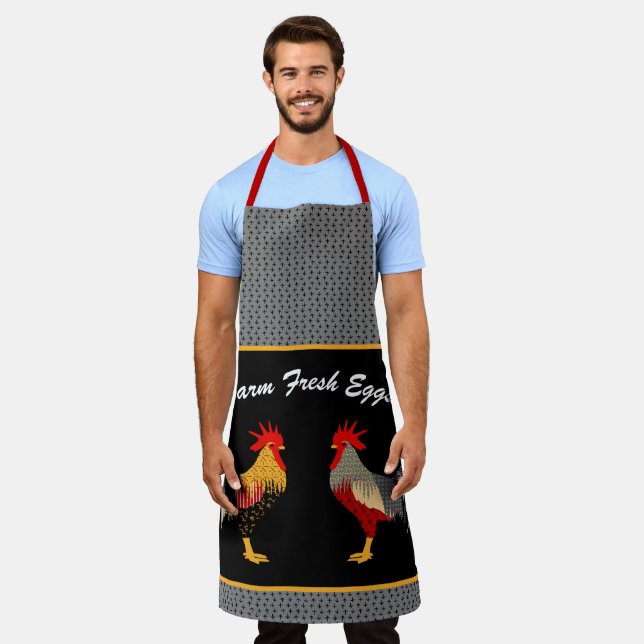 Memphis Style Rooster Apron (Worn)