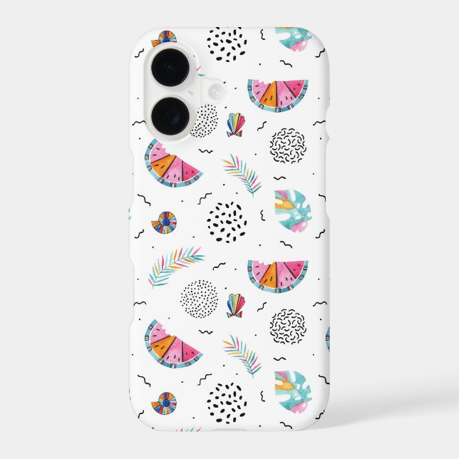 Memphis Style Tropical Summer Pattern (Back)