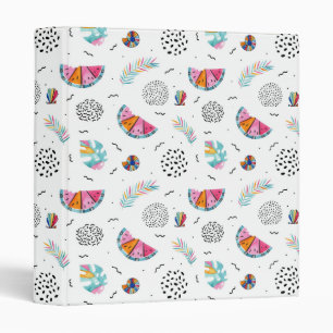 Memphis Style Tropical Summer Pattern Binder