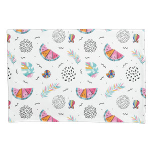 Memphis Style Tropical Summer Pattern Pillowcase