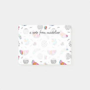 Memphis Style Tropical Summer Pattern Post-it Notes