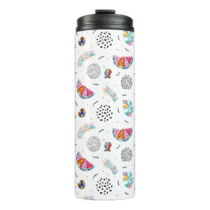 Memphis Style Tropical Summer Pattern Thermal Tumbler