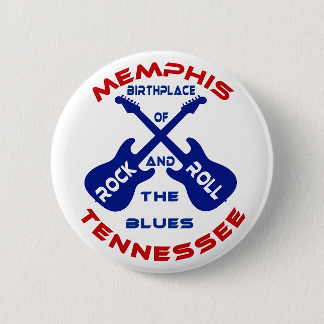 Memphis, Tennessee 2 Inch Round Button (Front)
