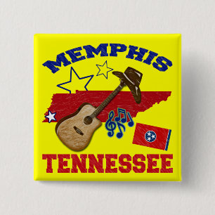 Memphis, Tennessee 2 Inch Square Button