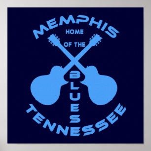 Memphis, Tennessee Home of the Blues Poster