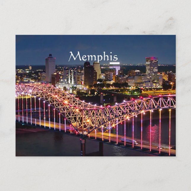 Memphis, Tennessee Personalized Holiday Postcard (Front)