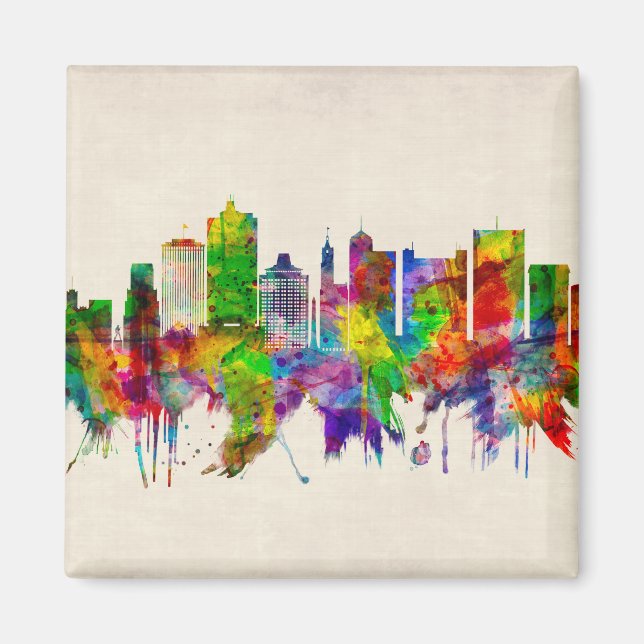 Memphis Tennessee Skyline Magnet (Front)