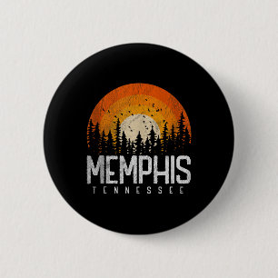 Memphis Tennessee Tn Shirt Retro Style Vintage 70s 2 Inch Round Button
