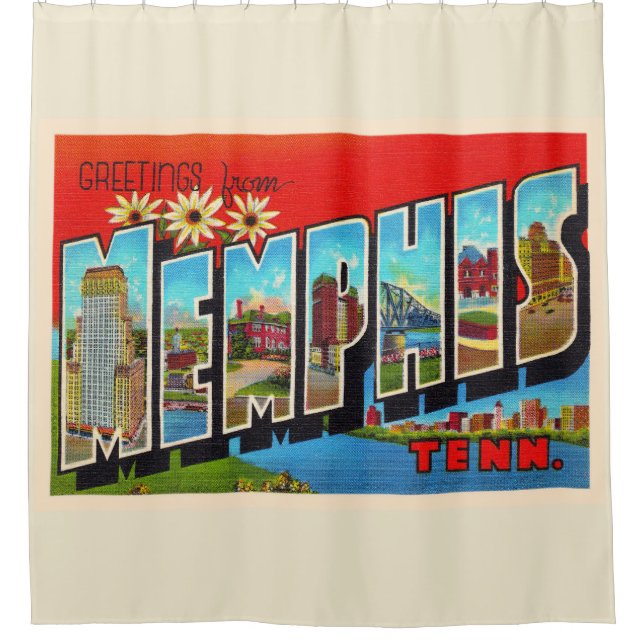 Memphis Tennessee TN Vintage Large Letter Postcard (Front)