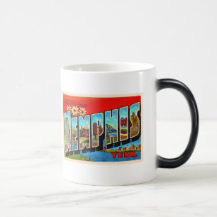 Memphis Tennessee TN Vintage Large Letter Postcard Magic Mug