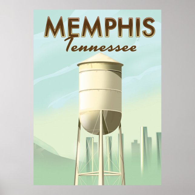 Memphis Tennessee vintage travel poster (Front)