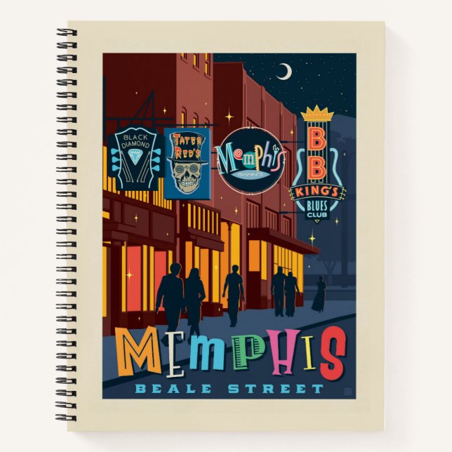 Memphis, TN | Beale Street Neon Notebook (Front)