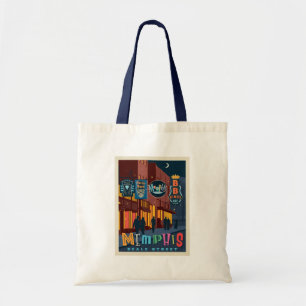 Memphis, TN Beale Street Neon Tote Bag