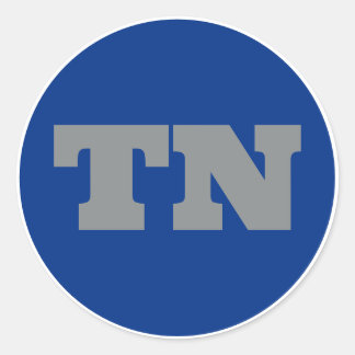 Memphis (TN) - Blue x Grey x White Classic Round Sticker