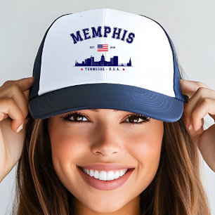 "Memphis TN Embroidered – Classic Skyline Trucker Hat