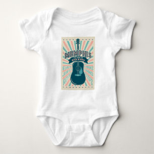 Memphis, TN: Guitar Series Rock-N-Roll Baby Bodysuit