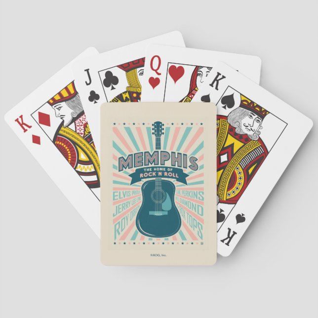 Memphis, TN: Guitar Series | Rock-N-Roll Playing Cards (Back)