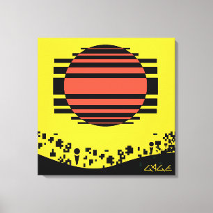 Memphis Tossed Bits Canvas Print