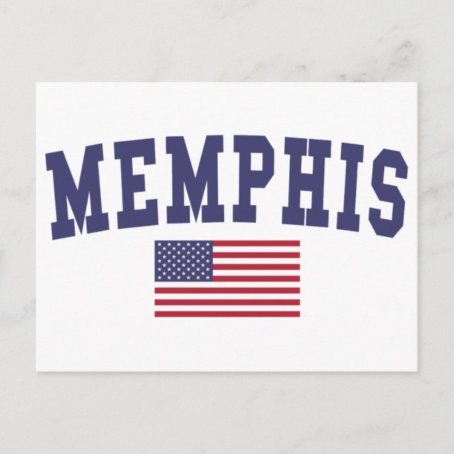 Memphis US Flag Postcard (Front)